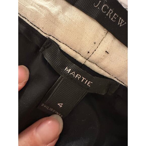 J.Crew Martie Black and Silver Sparkle Wool Blend Pants Size 4 - Picture 5 of 9